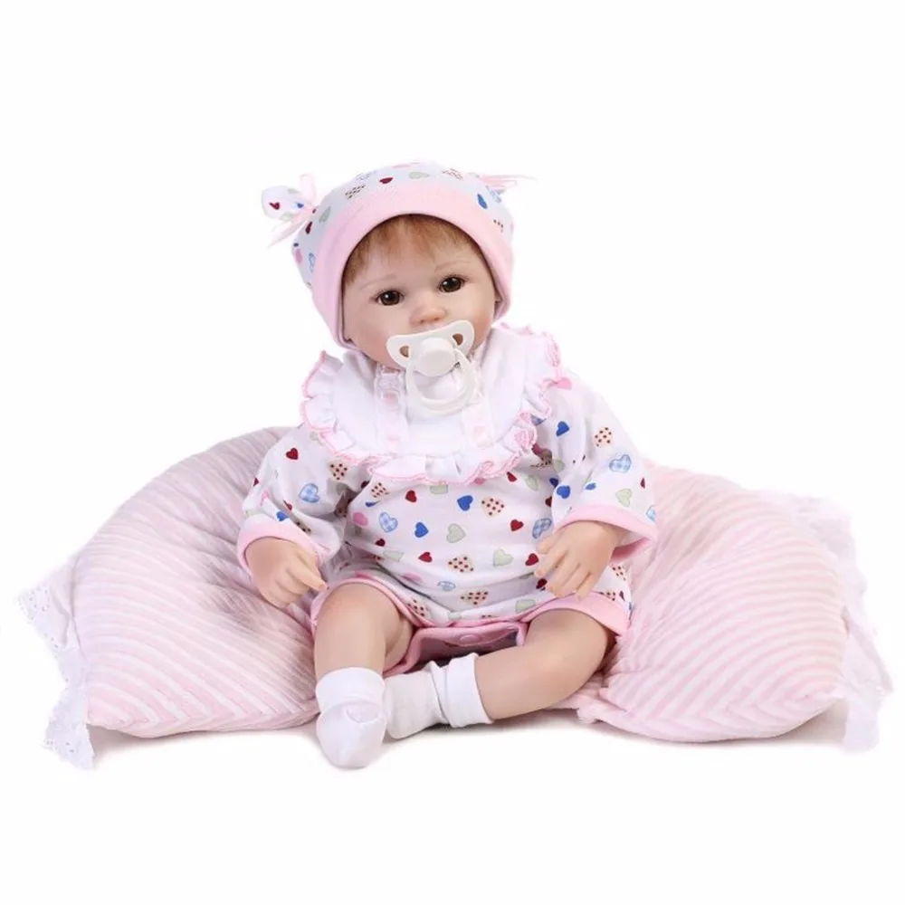 

48CM Kawaii Kids Baby Reborn Doll Soft Silicone Lifelike Newborn Dolls Reborn Girl Best Xmas New Year's Toys Gift For Children