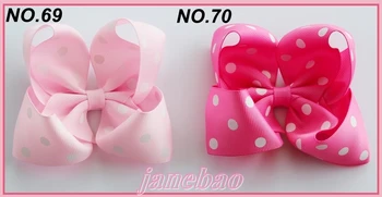 

free shipping Newests 300pcs 4'' fashion Boutique hair bows Girl ABC hair clips print ribbon bows-B
