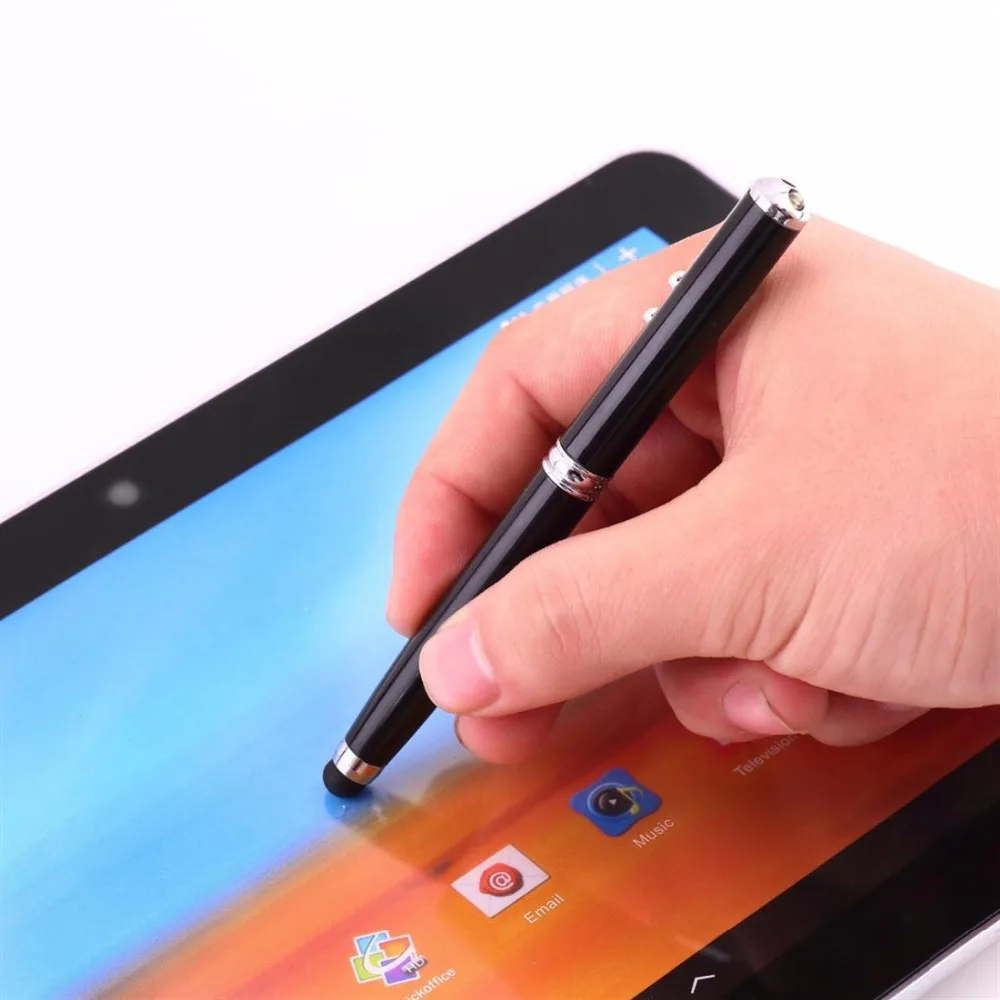 4 в 1 многофункциональная ручка для планшета для Apple iPod для iPad лазерная указка ручка для iPhone для Xiaomi с емкостными сенсорными экранами