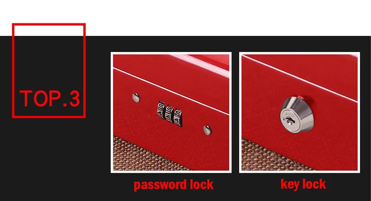 Portable Safes Cash Box Money Drawer Key Lock  Password Lock Safe Lock Tiered Tray Security Storage Box  Size 30 x 24 x 9cm (6)