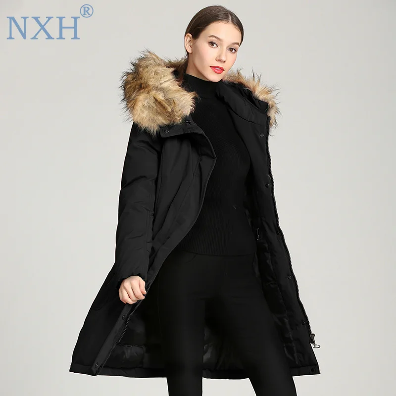 NXH супер теплая 2019 новая зимняя куртка зимнее пальто Женская парка хорошее