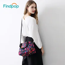 Бренд Findpop, женская сумка, новинка, сумка на плечо с цветочным принтом, женские сумки-мессенджеры, холщовая, водонепроницаемая, Bolsos Mujer, Сумка с обезьянкой