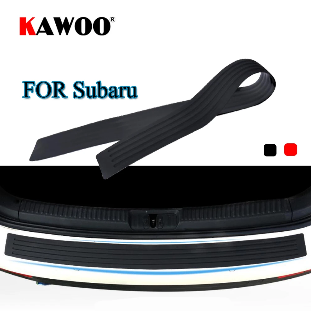 KAWOO For Subaru Forester Outback Lmpreza XV Legacy Impreza Rubber Rear Guard Bumper Protect Trim Cover