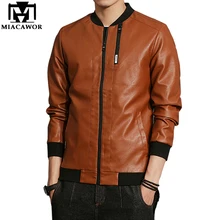 MIACAWOR, новинка, пальто из искусственной кожи, высокое качество, осень, Jaqueta de couro Masculino, Брендовые мужские кожаные куртки, M-5XL, MJ413