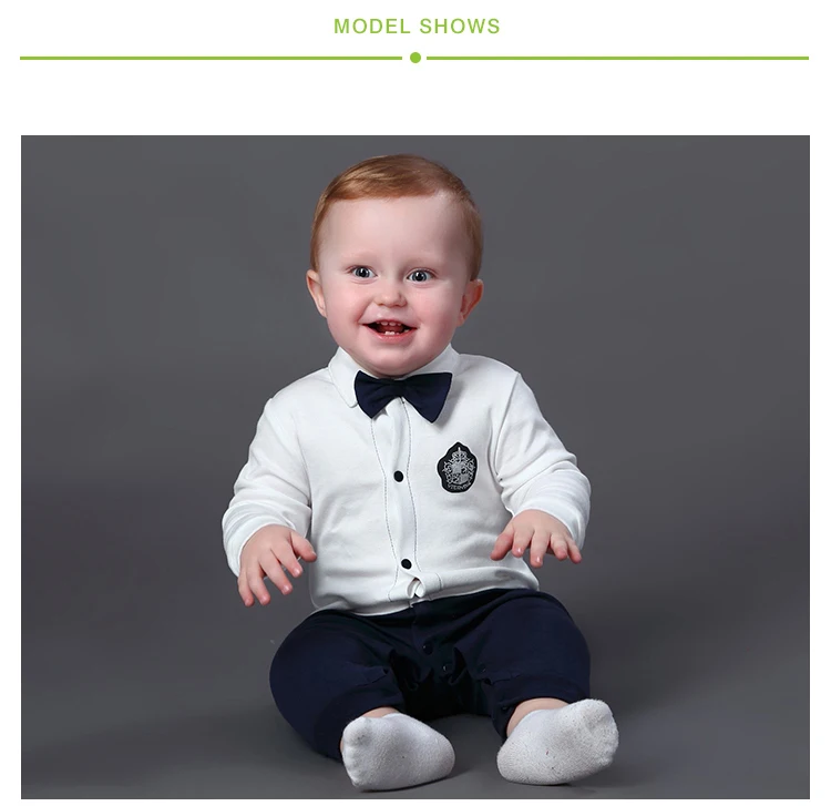 YiErYing/Детские комбинезоны; Roupas; детские комбинезоны; вечерние комбинезоны с галстуком-бабочкой для мальчиков; комплекты одежды из хлопка для новорожденных; одежда для малышей