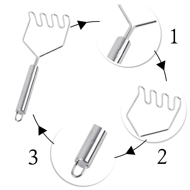 Delidge 1 шт. Толкушка из нержавеющей стали волнистый пресс для картофеля Подставка под инструменты Гладкий пюре картофель делая инструмент кухонная утварь