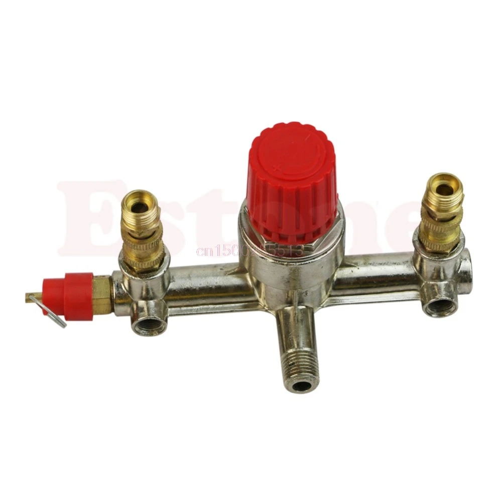 

Zinc Alloy Air Compressor Double Outlet Tube Pressure Regulator Valve Fit Parts