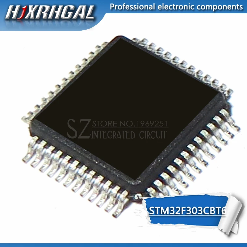 Free shipping 5pcs/lot STM32F303CBT6 STM32F303 CBT6 MCU 32-Bit ARM Cortex M4 72MHz 128kB FPU new | Электронные компоненты и
