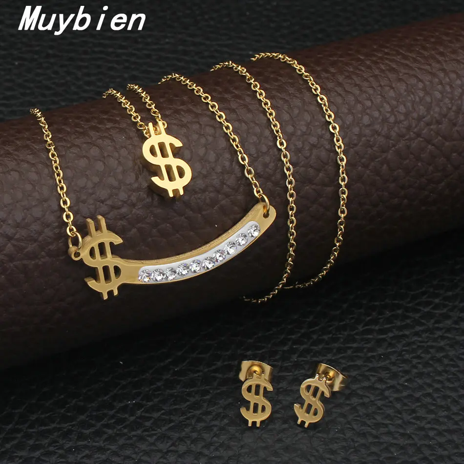 MUYBIEN US Dollar High quality Jewelry Sets Necklace Bracelet Earrings