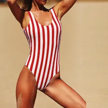 Купальник женский пуш-ап цельный полосатый купальник с чашечками; одежда для плавания купальная пляжная одежда De Bain Biquines MAR28