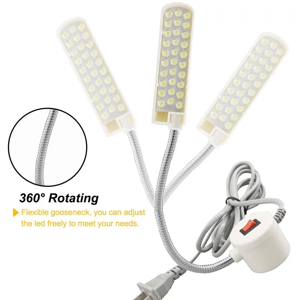 

30 LEDs LED Sewing Machine Light Working Gooseneck Lamp With Magnetic Base, AC110-250V Industrial Sewing Machine Lamp