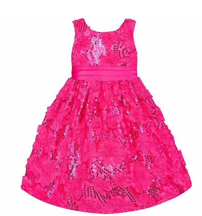 Special Offer Baby christmas girl flower dress Girl Sleeveless roses