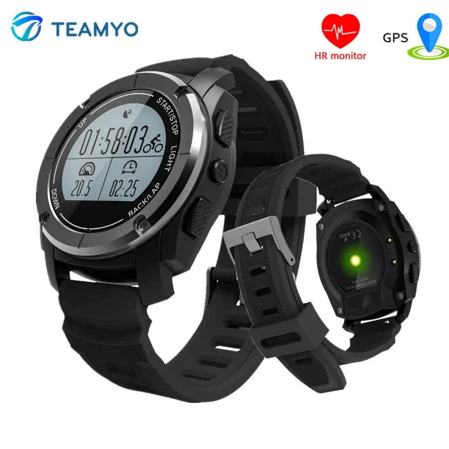 Sport Smartwatch S928 GPS Tracker Smart Montre de Fréquence Cardiaque Fitness Tracker Relogio Smart Escalier Extérieur Thermomètre Air Pression