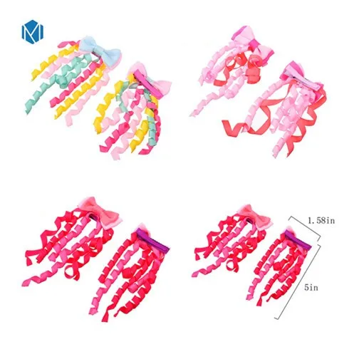 2 шт./компл. дети Curle ленты резинки аксессуары для волос красочные детские резинки для волос девушки лук заколки для волос конский хвост лента для волос - Цвет: FJ0251A