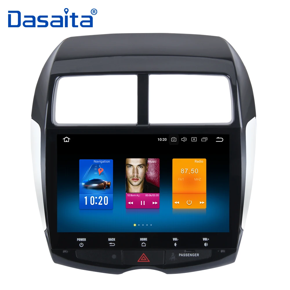 Cheap Android 9.0 GPS Navigator 2 din car radio for Mitsubishi ASX 2011 2012 with 10.2" HD Digital Capacitive Touch Screen Bluetooth 1