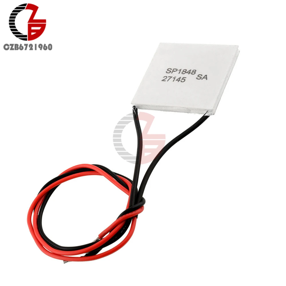 12V TEC1-12709 Enfriador Termoel/éctrico Disipador de Calor Enfriamiento de la Placa Peltier 40mm x 40mm Disipador de Calor de 100W