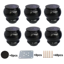 6 шт., высота 8 см, твердая деревянная форма тыквы, мебель для ног, диван, скамейка, стул, шкаф, ножки, диван, комод, кресло, ножки