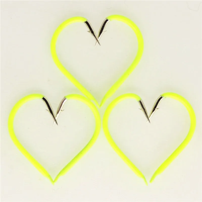 100 шт. цветные рыболовные Крючки 8#10#12# флуоресцентные цветные рыболовные крючки из углеродистой стали, аксессуары для ночной рыбалки