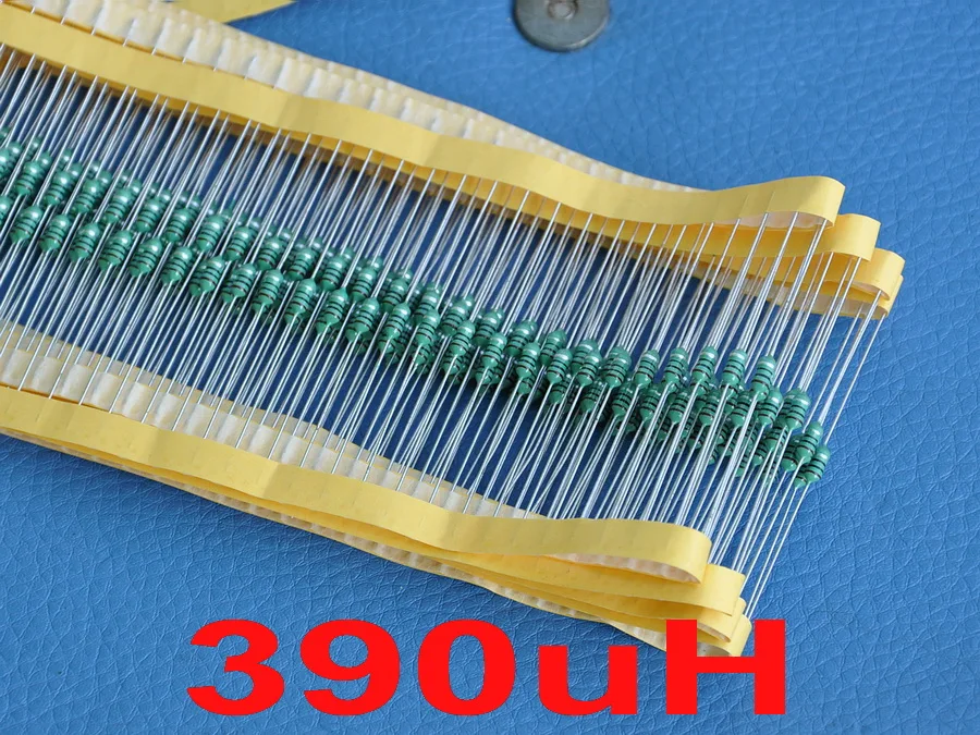 

( 3000 pcs/lot) 390uH Axial Color Ring Fixed Inductor, 0307, 1/4W