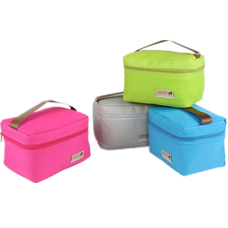Маленькая сумка-холодильник, водонепроницаемая нейлоновая Портативная сумка для льда, для пикника, отдыха, Ланч-бокс, для еды, термос, упаковка для пеших прогулок, 4 цвета