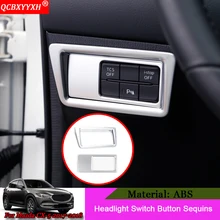 QCBXYYXH автомобильный Стайлинг кнопка переключения фар блесток Внутренняя Рамка автомобиля украшения наклейки для Mazda 2th CX-5