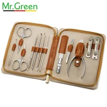 MR. GREEN педикюрные кусачки для ногтей, подарочный набор, семейный набор для ногтей из нержавеющей стали, профессиональные кусачки для маникюра, ножницы для омертвевшей кожи с кобурой