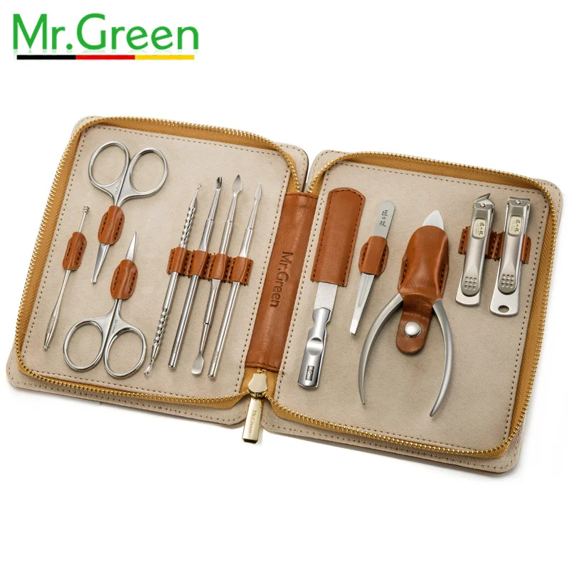 “ Presente da Família Tesoura Mr. Conjunto Pedicure Verde