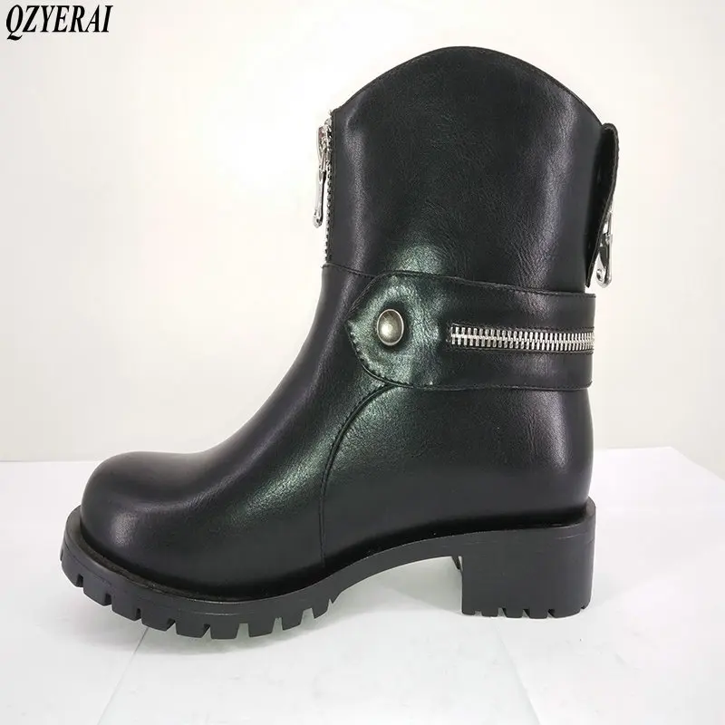 

QZYERAI 2018 new autumn and winter women's boots fashionable European women's riding boots women's shoes size 34-42
