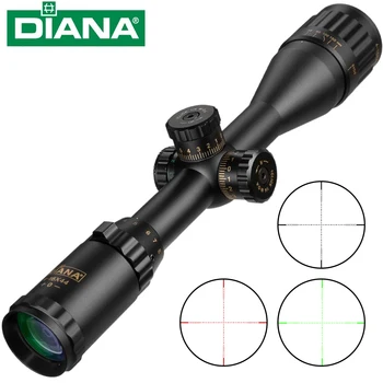 Mira de Cruz DIANA 4-16x44 verde rojo iluminado óptico Rifle de caza Rifle de alcance para francotirador Airsoft Guns Air