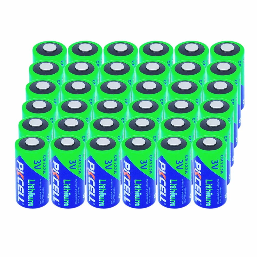 36x PKCELL CR17345 CR123A CR123 123 123A 16340 1500mAh 3V неперезаряжаемая литиевая батарея с PTC