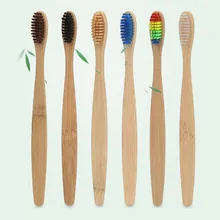 Натуральная бамбуковая ручка зубная щетка радужного цвета, яркий цвет, отбеливающая мягкая из искусственного ворса, уход за полостью рта, экологически чистые товары для дома