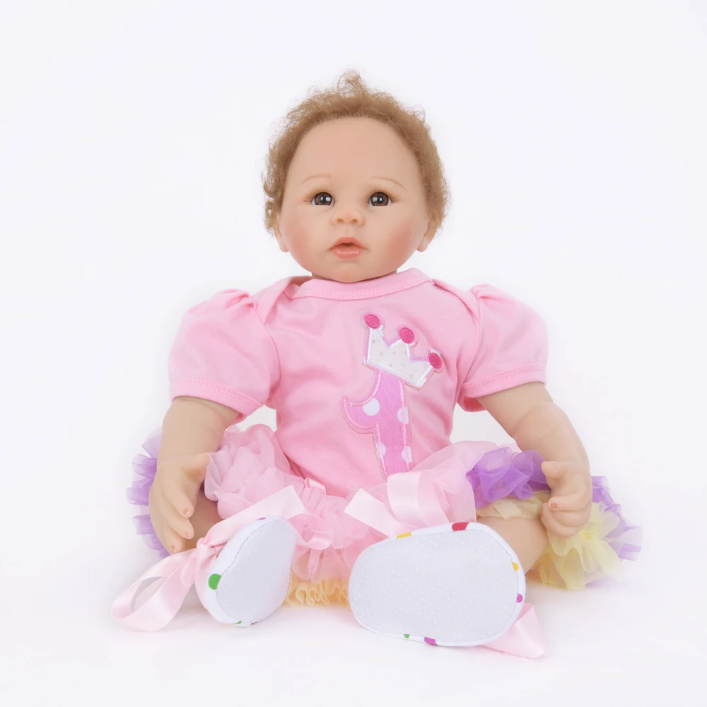 

22Inch Dolls 55cm Soft Silicone Baby Reborn Dolls With Cotton Body Lifelike Doll Reborn Babies Toys for Girl