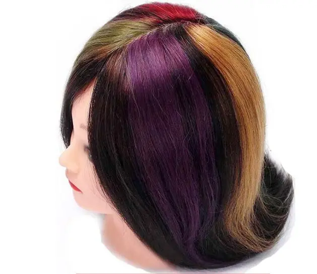 

30CM hair length 100% Natural Human Hair Training Mannequin Head displaying head Hairdressing Practice Head For Barber