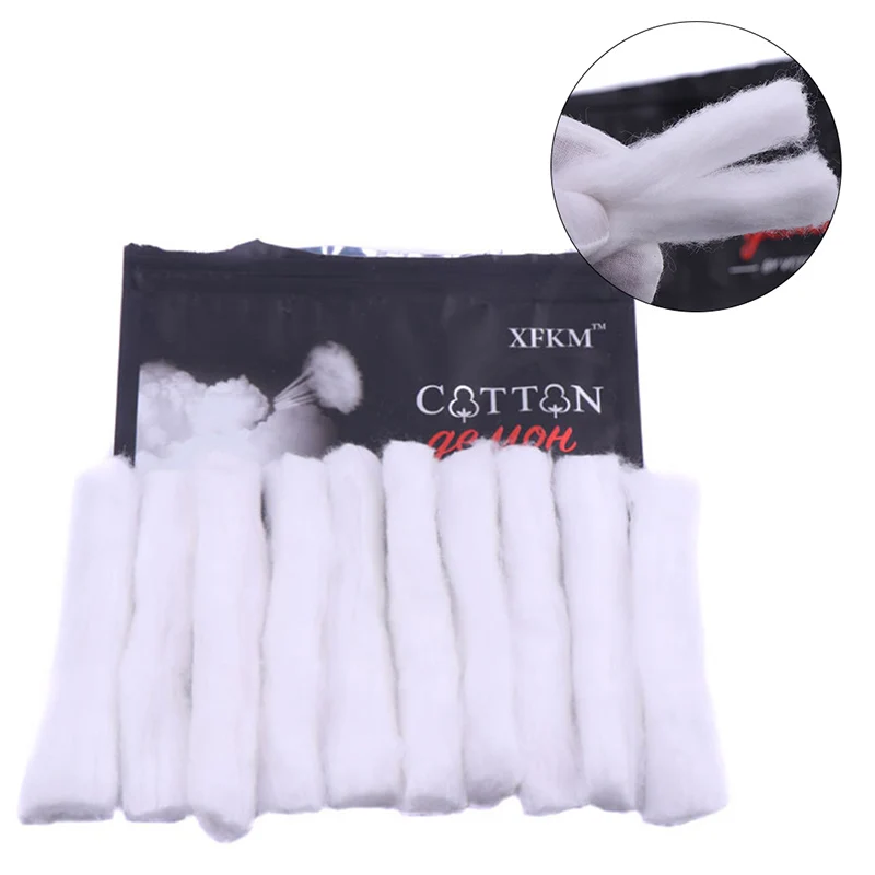 

2018 arrival high quality Cotton rda Organic cotton For RDA RBA Atomizer e cig DIY Electronic Cigarette Heat Wire Organic cotton