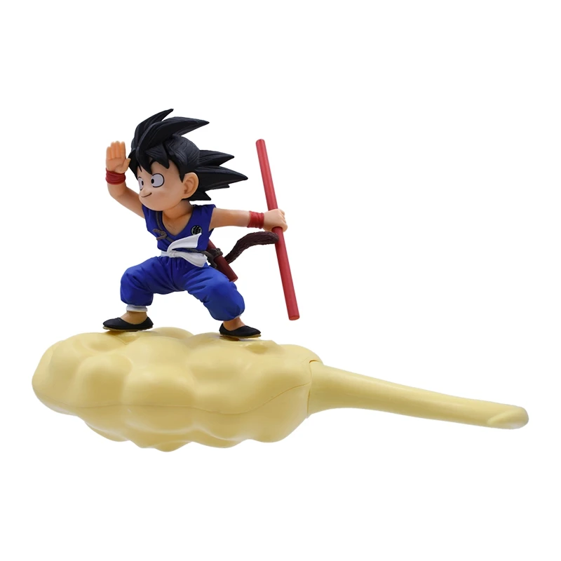 Anime Dragon Ball Z 10cm Blush Son Goku Somersault Cloud PVC Action Figure Collectible Model Toy Dragonball Gift for Kids