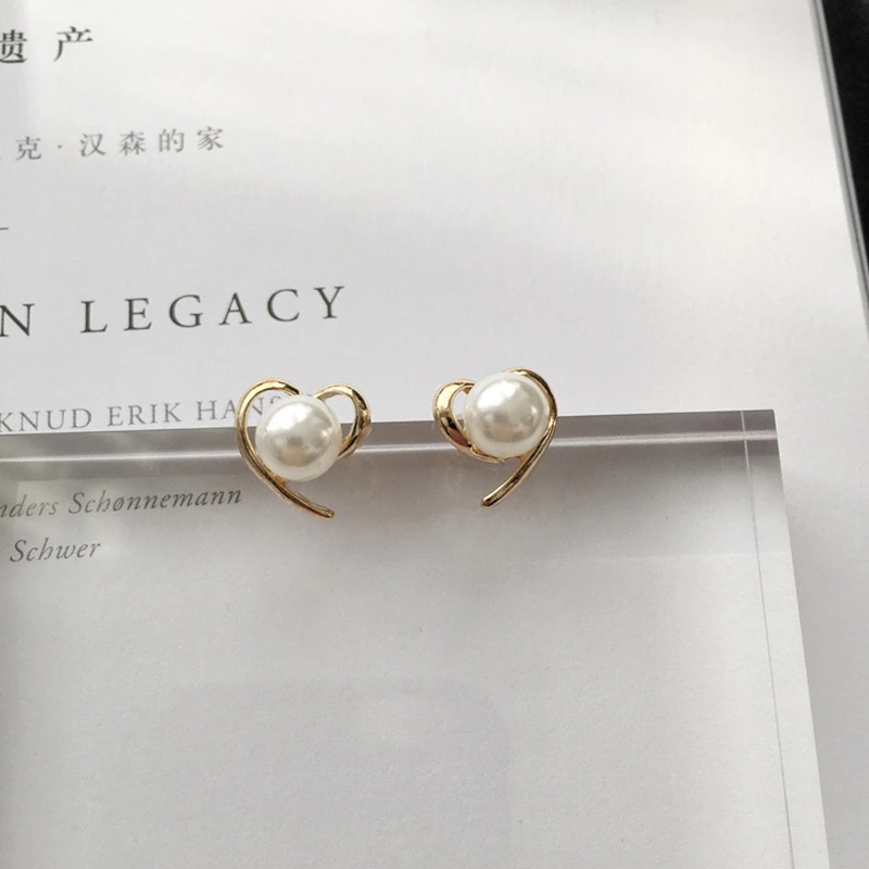 Elegant Girls Earrings Korea Style Personality Heart Shape Ear Accessories Statement Jewelry Gift For Women | Украшения и