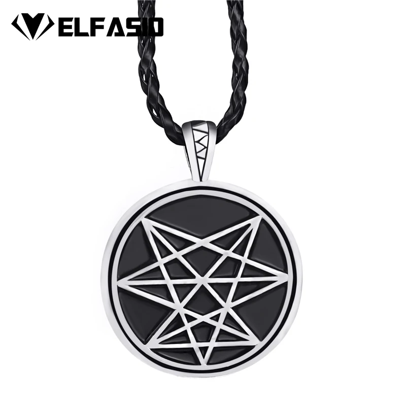 

Mens Chaos Star Symbol Amulet Boys Pendant Necklace Wholesale Jewelry LP304