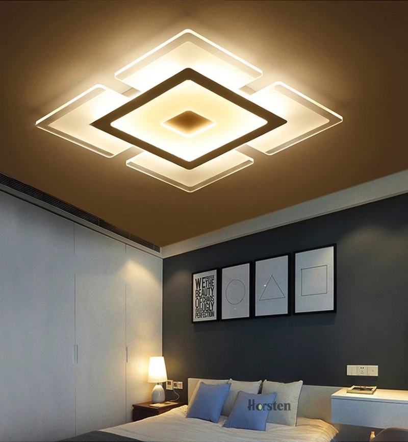 Horsten 110 220V Sky City Ultra-thin Transparent LED Ceiling Light Modern Creative Acrylic Bedroom Living Room Ceiling Light Home Lighting (9)