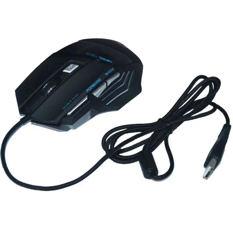 Mini Optical Gaming Mouse 2400 DPI Portable Lightweight 7 Buttons Mice For PC Laptop Low Power Consumption Plug and Play
