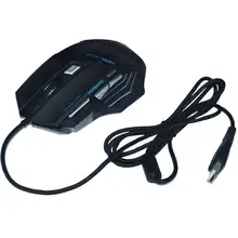 Mini Optical Gaming Mouse 2400 DPI Portable Lightweight 7 Buttons Mice For PC Laptop Low Power Consumption Plug and Play