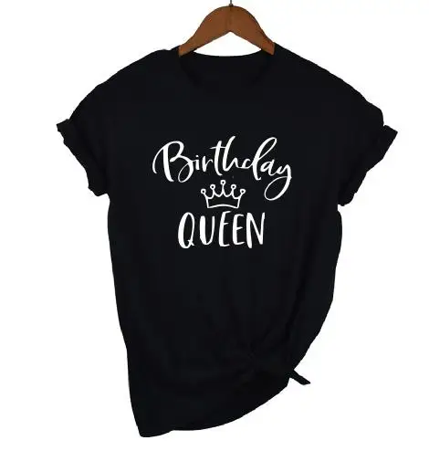 PADDY DESIGN Birthday Queen Crown T-shirt Party Women Tshirt For Lady Summer Short Sleeve Female Femme Top Tee Plus Size Fashion4