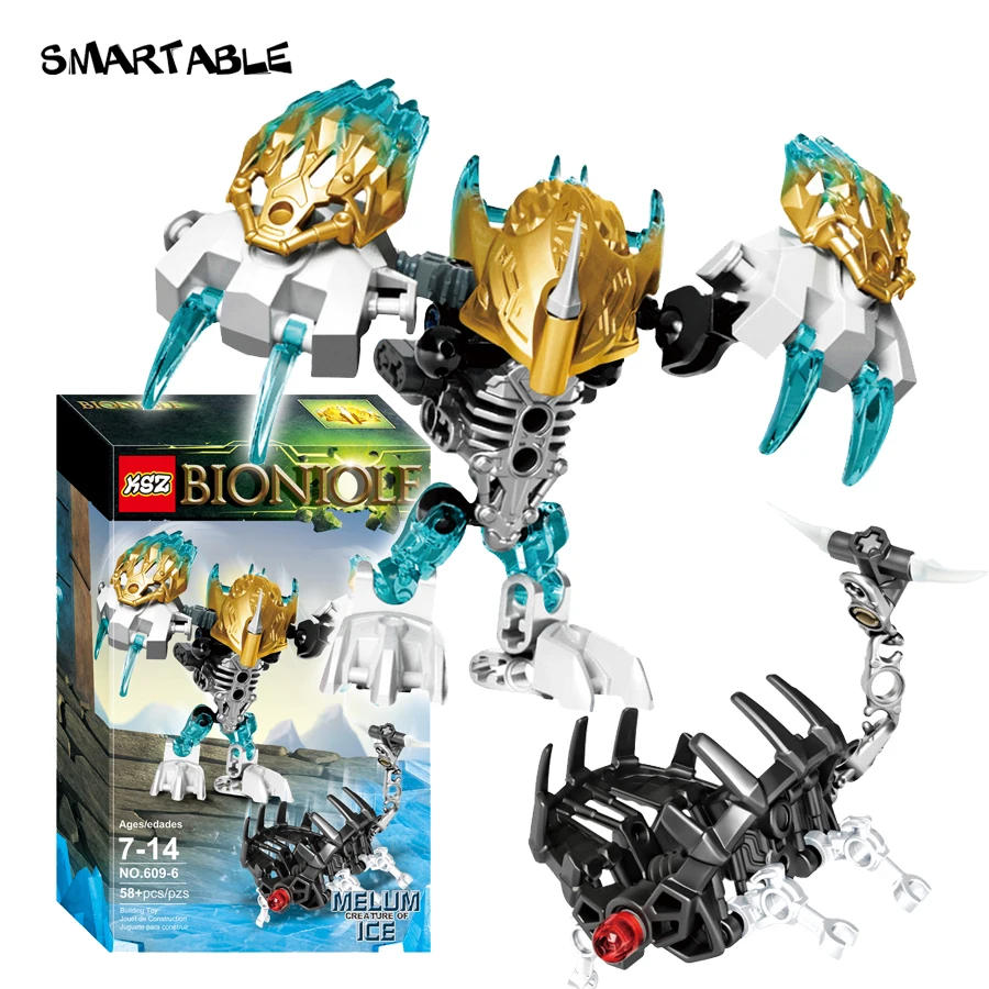 Smartable BIONICLE 58 pcs Melum Creature of Ice figures 609 6 Building Block font b toys