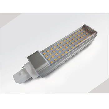 

50pcs/lot 11W E27/G24 led PL lamp 60pcs SMD2835 leds Horizontal Plug lamp home lighting, hotels decoration AC85-265V DHL free