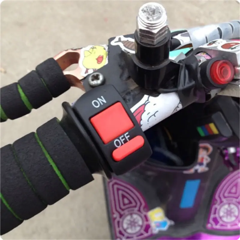 

Handlebar Motorcycle Kill Switch ON/OFF Button Bullet Connector 12V Bike Hand Bar Kill Stop horn interruptor for Head lamp light