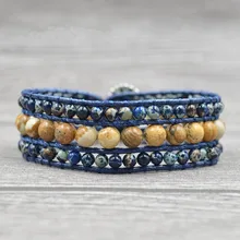 Европейская и американская мода новые многослойный браслет Натуральные полудрагоценные камни браслеты оптом ювелирные изделия