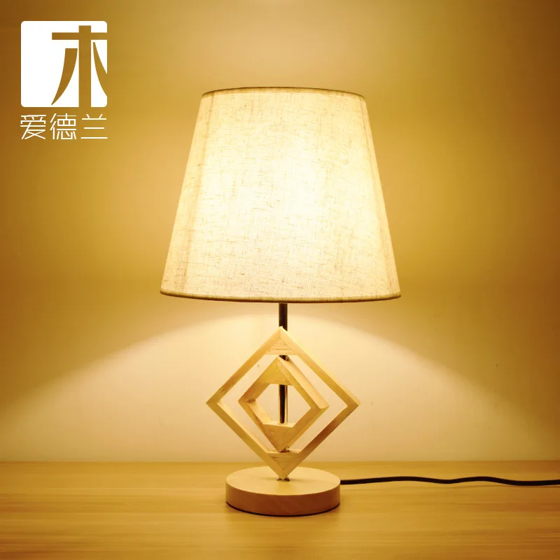 

Edland wood lamp bedroom bedside lamp modern desk lamp Nordic wood retro study hotel