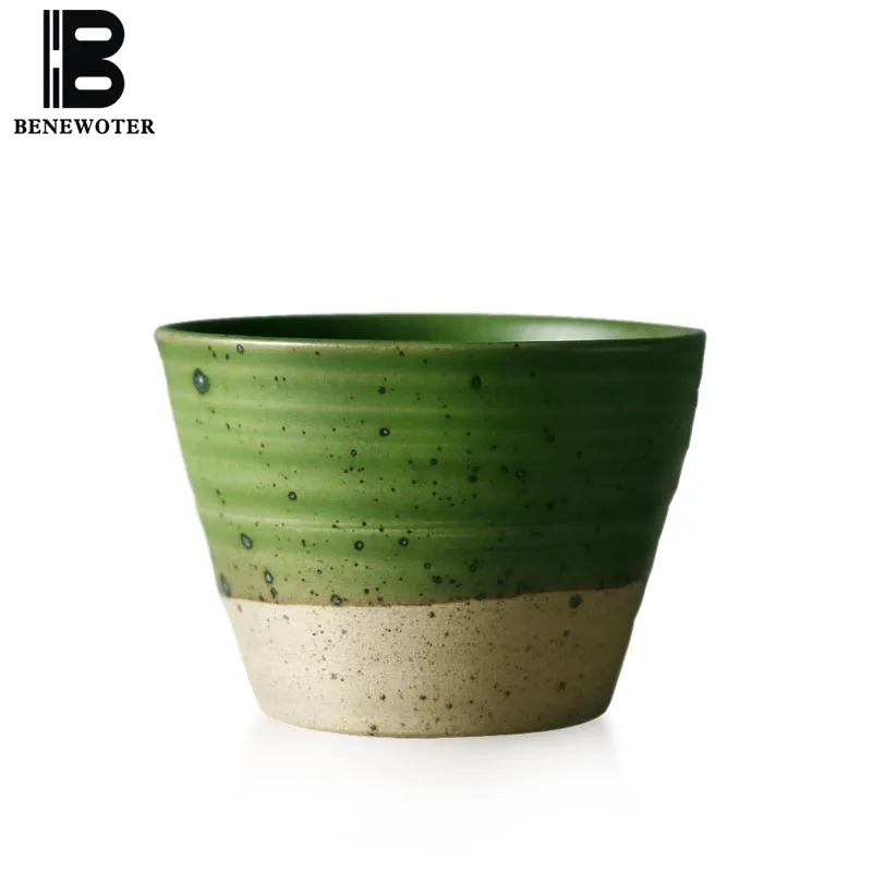 

115ml Handmade Coarse Pottery Small Teacup Japanese Style Master Cup Vintage Ceramic Kung Fu Tea Set Tea Ceremony Accessories