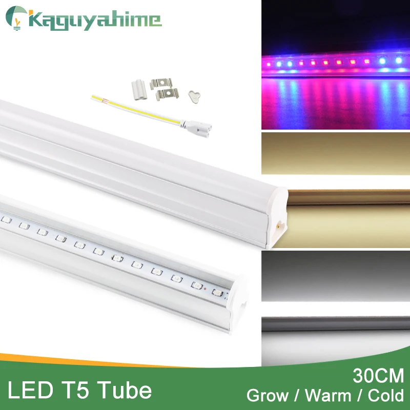 

Kaguyahime Integrated UV Full Spectrum/Warm/Cold White Led Grow Light T5 Tube 30cm 220V Plant Growth Hydroponic Phyto Grow Lamp