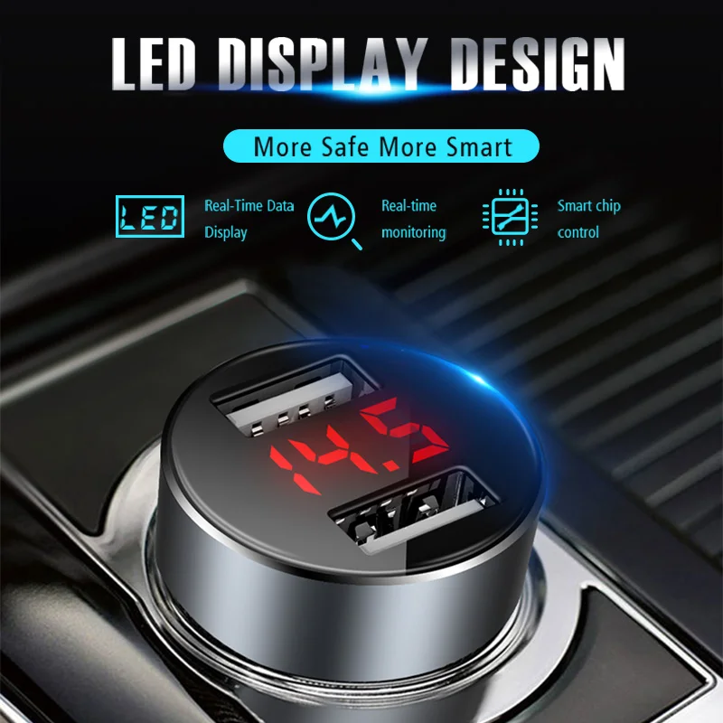 العالمي 3.1A سريع شاحن سيارة للهاتف المحمول المزدوج USB شاحن سيارة أدى عرض سريع شحن مهايئ شاحن ل GPS اللوحي العالمي 3.1A سريع شاحن سيارة للهاتف المحمول المزدوج USB شاحن سيارة أدى عرض سريع شحن مهايئ شاحن ل GPS اللوحي