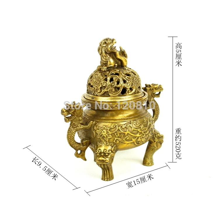

Copper utensils Lotus incense incense censer Tengu in Taoism sandalwood incense coil stove